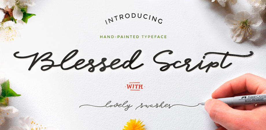 blessed-script-free-font