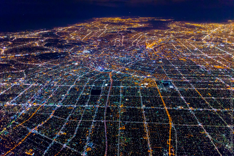 Aerial view Los Angeles