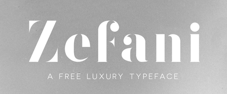 Zefani free font