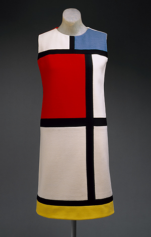 Yves Saint-Laurent inspirado na obra de Piet Mondrian 
